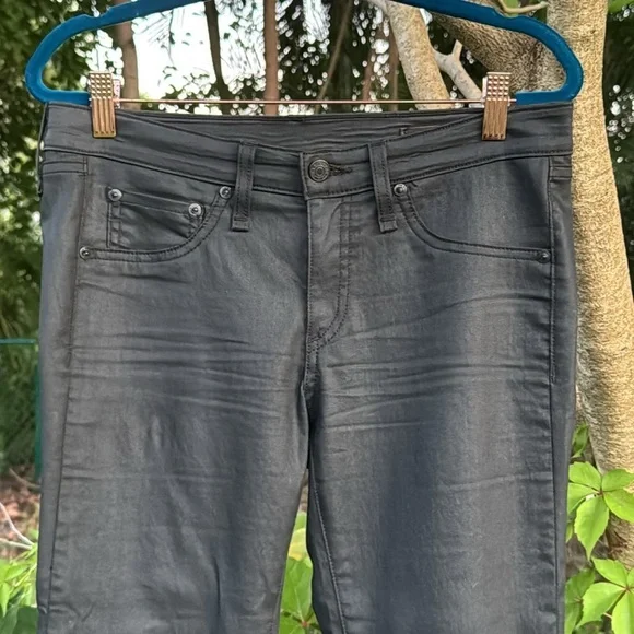 Rag & Bone skinny jeans, back ankle lace up, wax denim, size 28 - Picture 2 of 7